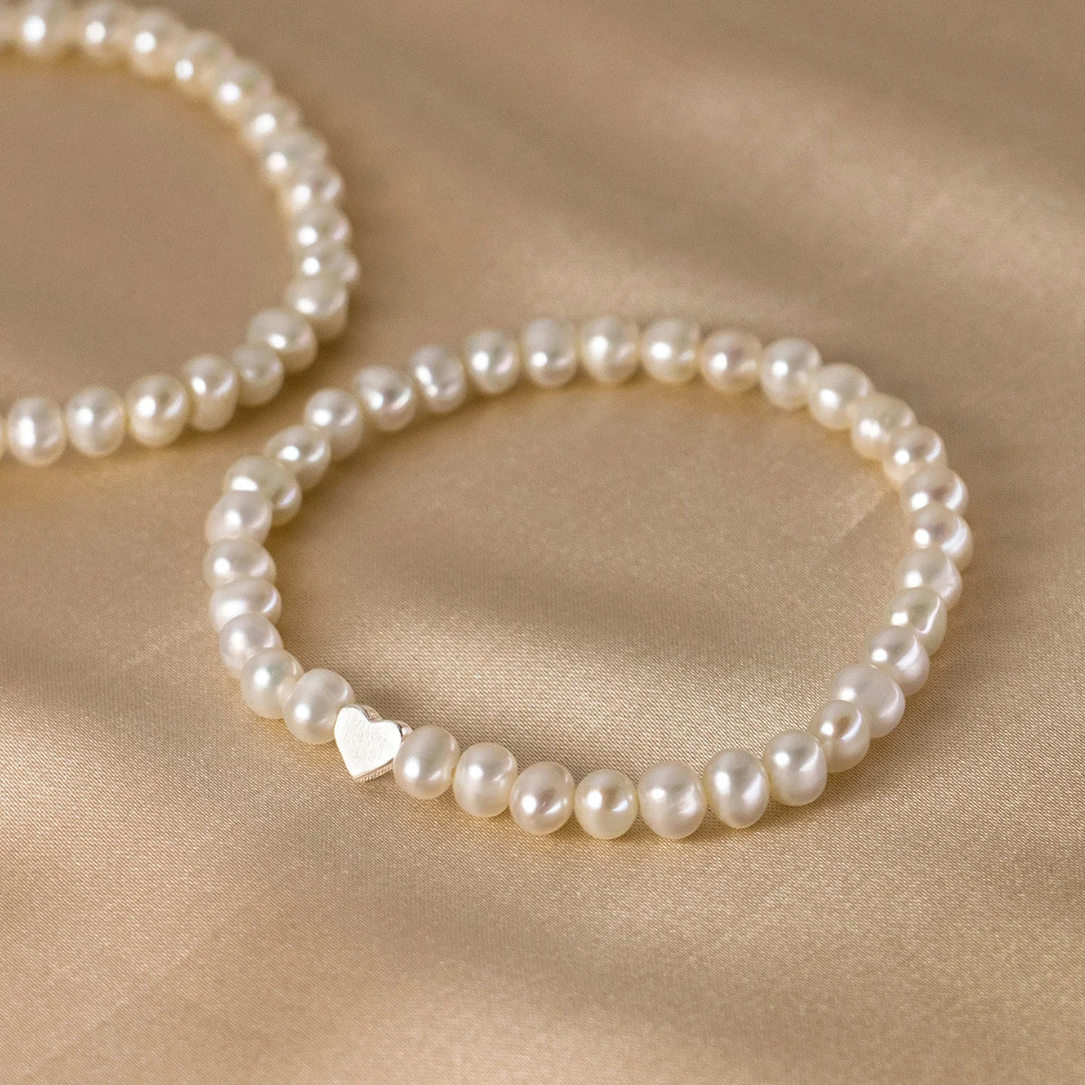 Baroque Pearl Heart Sterling Silver Bracelet