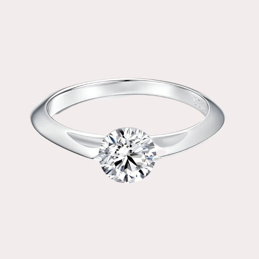 925 Sterling Silver Rotatable Statement Ring Stress Relief Spinner Band Ring for Women Girlfriend Engagement Special Gift Mirror Quenn