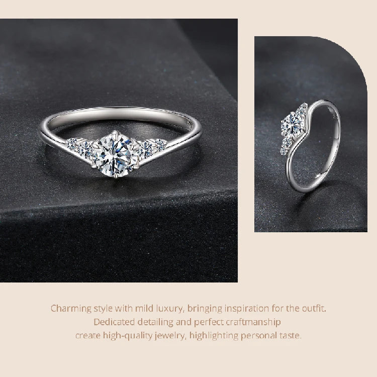 0.6CT Moissanite 5-Stone Wedding Band