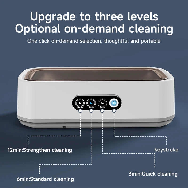 Xiaomi 650ml Adjustable Large Capacity Ultrasonic Cleaner Fast Powerful Jewelry Brace Glasses Jewelry Cleaning Machine Household Mirror Quenn