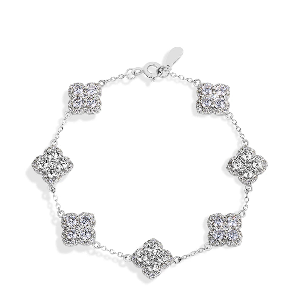 Moissanite Star Bracelet in Sterling Silver - Mirror Quenn - shop now worldwide shipping