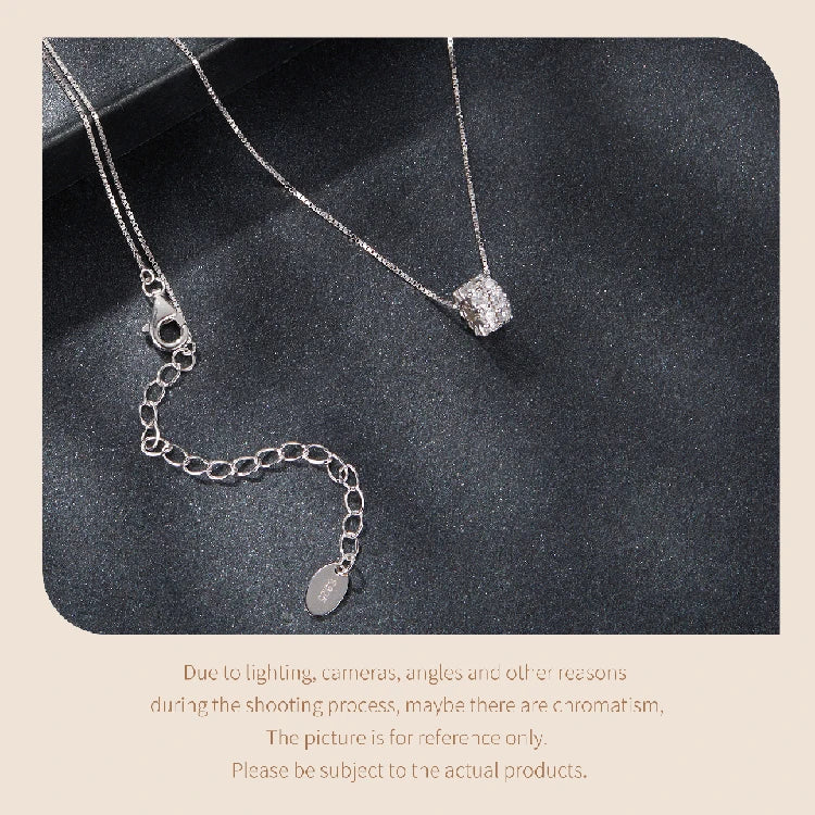Moissanite Necklace 925 Sterling Silver Diamond Pendant