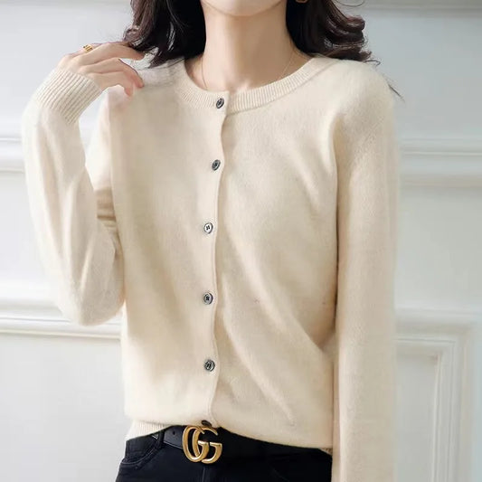 Classic O-Neck Button Cardigan