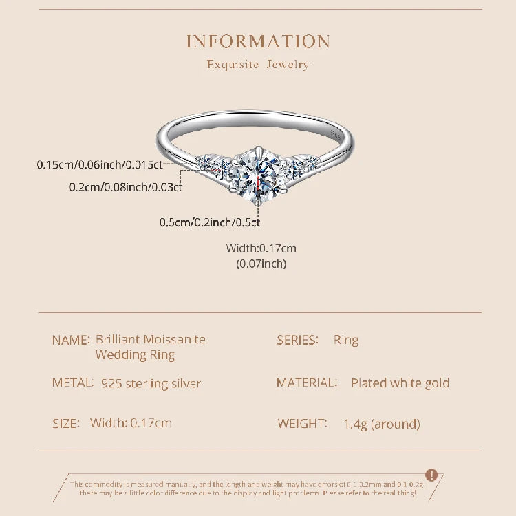 0.6CT Moissanite 5-Stone Wedding Band