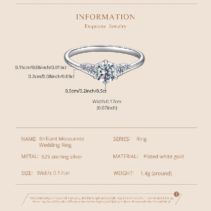 0.6CT Moissanite 5-Stone Wedding Band