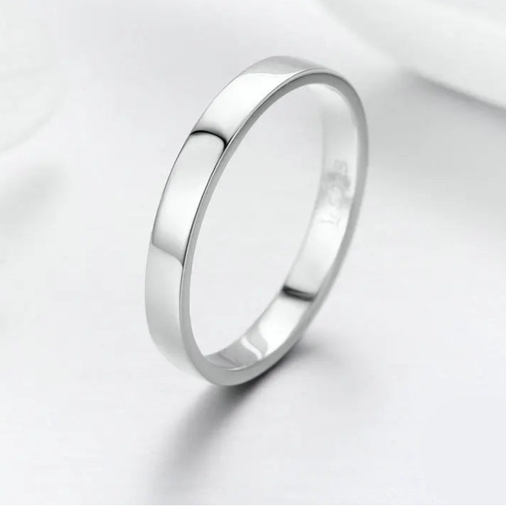 BAMOER High Quality 925 Sterling Silver Wedding Ring Classic Round Finger Ring Women Wedding Engagement Jewelry Gift SCR343 Mirror Quenn