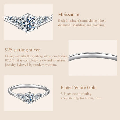 0.6CT Moissanite 5-Stone Wedding Band