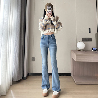 Warm Plush Flared Jeans