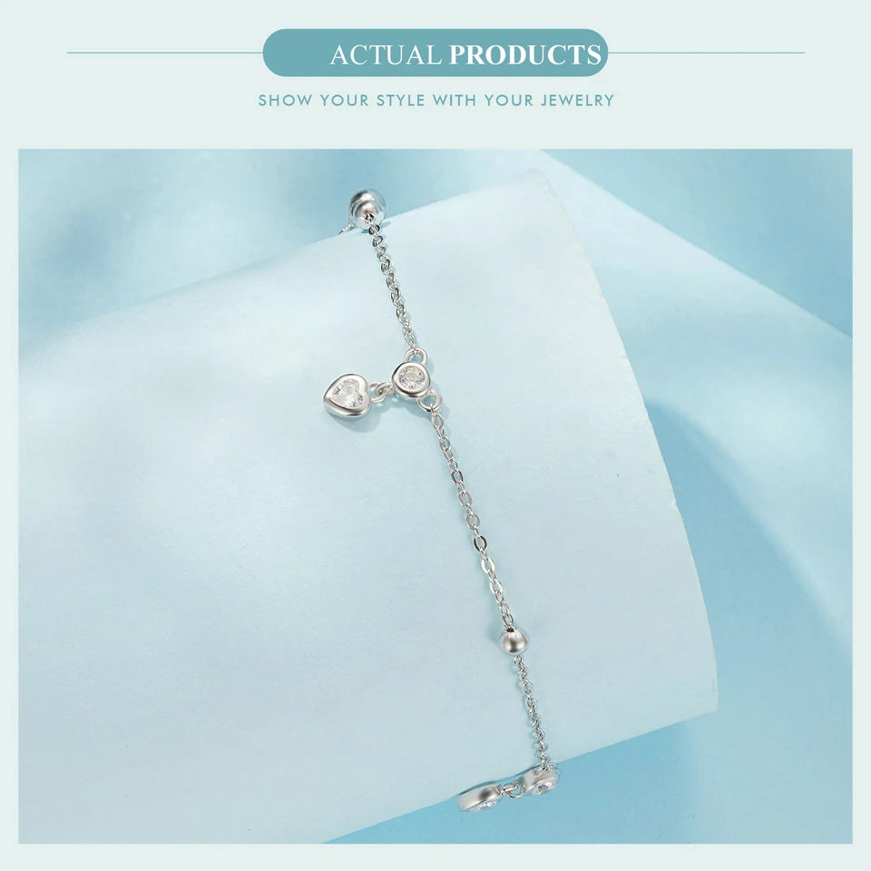 925 Sterling Silver Snake Chain Anklet Adjustable Turtle