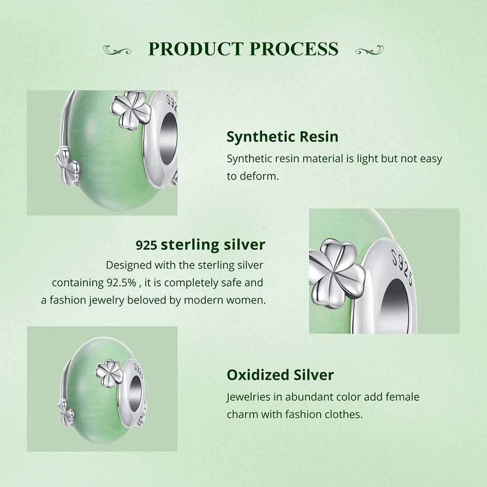 Sterling Silver Green Butterfly Charm Bracelet Bead DIY