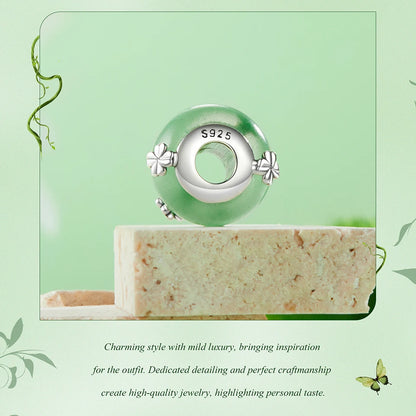 Sterling Silver Green Butterfly Charm Bracelet Bead DIY