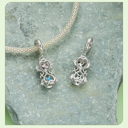 Moissanite Full Pendant Necklace Sterling Silver