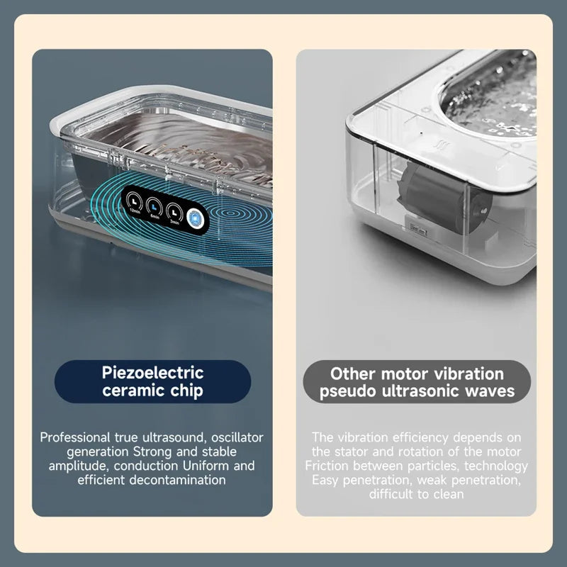Xiaomi 650ml Adjustable Large Capacity Ultrasonic Cleaner Fast Powerful Jewelry Brace Glasses Jewelry Cleaning Machine Household Mirror Quenn