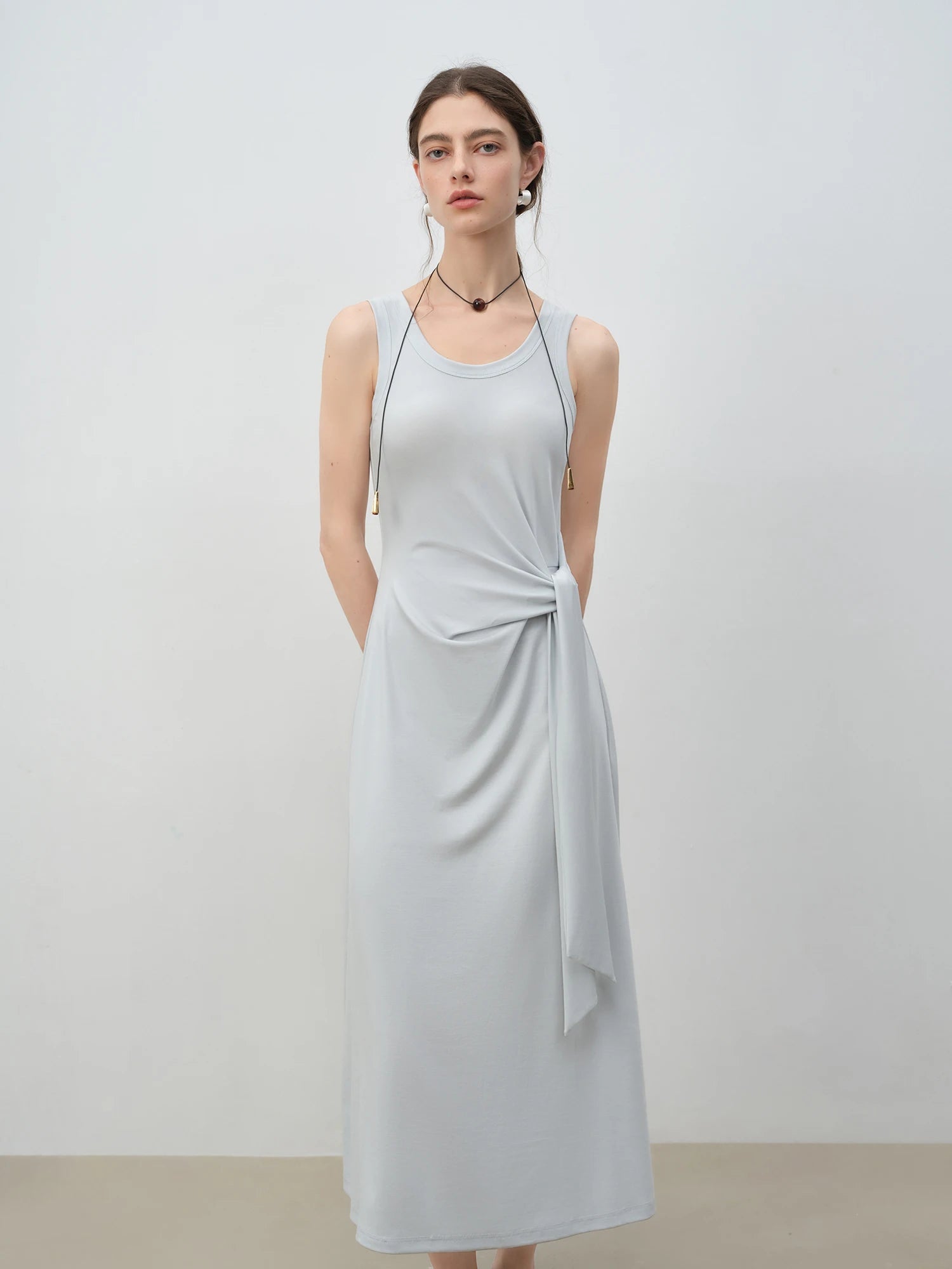 Petite Knitted Sleeveless Long Dress Mirror Quenn