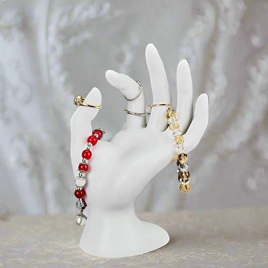 OK Gesture Ring Hand Holder Black Bracelet Ring Watch Stand Jewelry Display Jewelry Stand Mannequin Hand for Photo Props Mirror Quenn