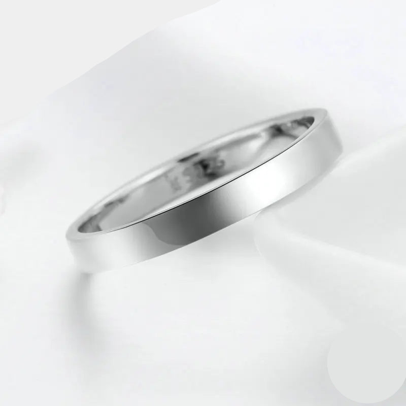 High Quality 925 Sterling Silver Wedding Ring Classic Round Finger Ring Women Wedding Engagement Jewelry Gift SCR343 Mirror Quenn