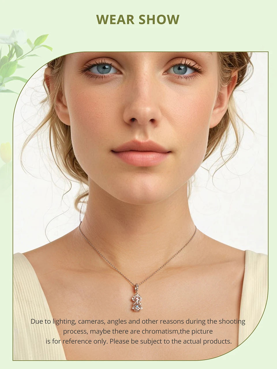 Moissanite Full Pendant Necklace Sterling Silver