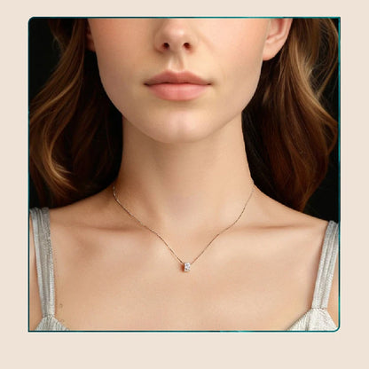 Moissanite Necklace 925 Sterling Silver Diamond Pendant