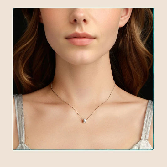 Moissanite Necklace 925 Sterling Silver Diamond Pendant