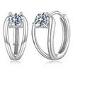   MirrorQuenn  0.3CT Moissanite Huggie Hoop Earrings MSE094 