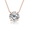   MirrorQuenn  1CT Moissanite Diamond Pendant Necklace in 925 Silver Rose Gold / With Certificate / 2.0CT 8.0mm-Rose Gold / With Certificate / 1.5CT 7.5mm-Rose Gold / With Certificate / 1.0CT 6.5mm-Rose Gold / No Certificate / 0.5CT 5.0mm-Yellow Gold / With Certificate / 2.0CT 8.0mm 