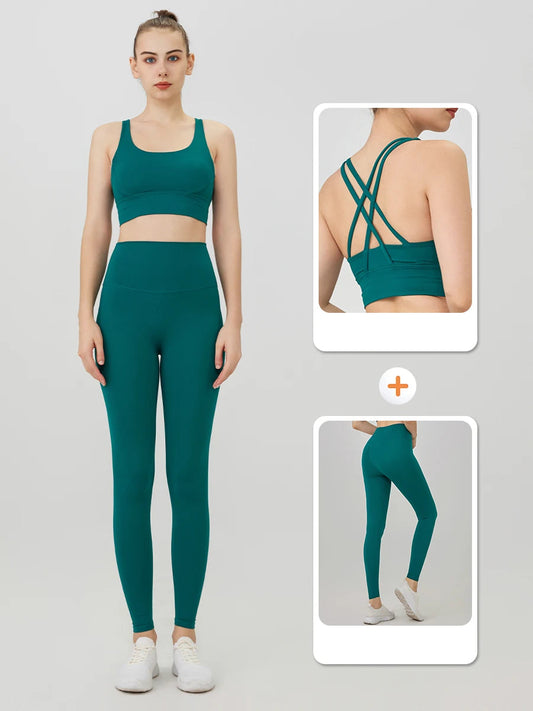 mirrorquenn 2-Piece Sports Bra & Leggings Set in shop online women's fashion