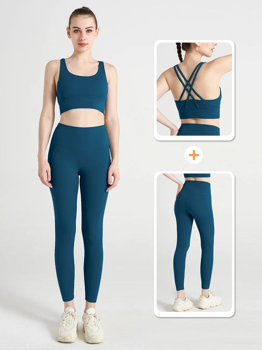 mirrorquenn 2-Piece Sports Bra & Leggings Set in shop online women's fashion