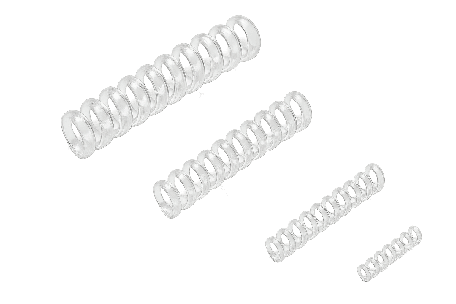   MirrorQuenn  4-Piece Spiral Ring Size Adjuster for Loose Rings (Transparent) Flat 5mm-Round 5mm-Flat 3mm-Round 3mm-Mixed 