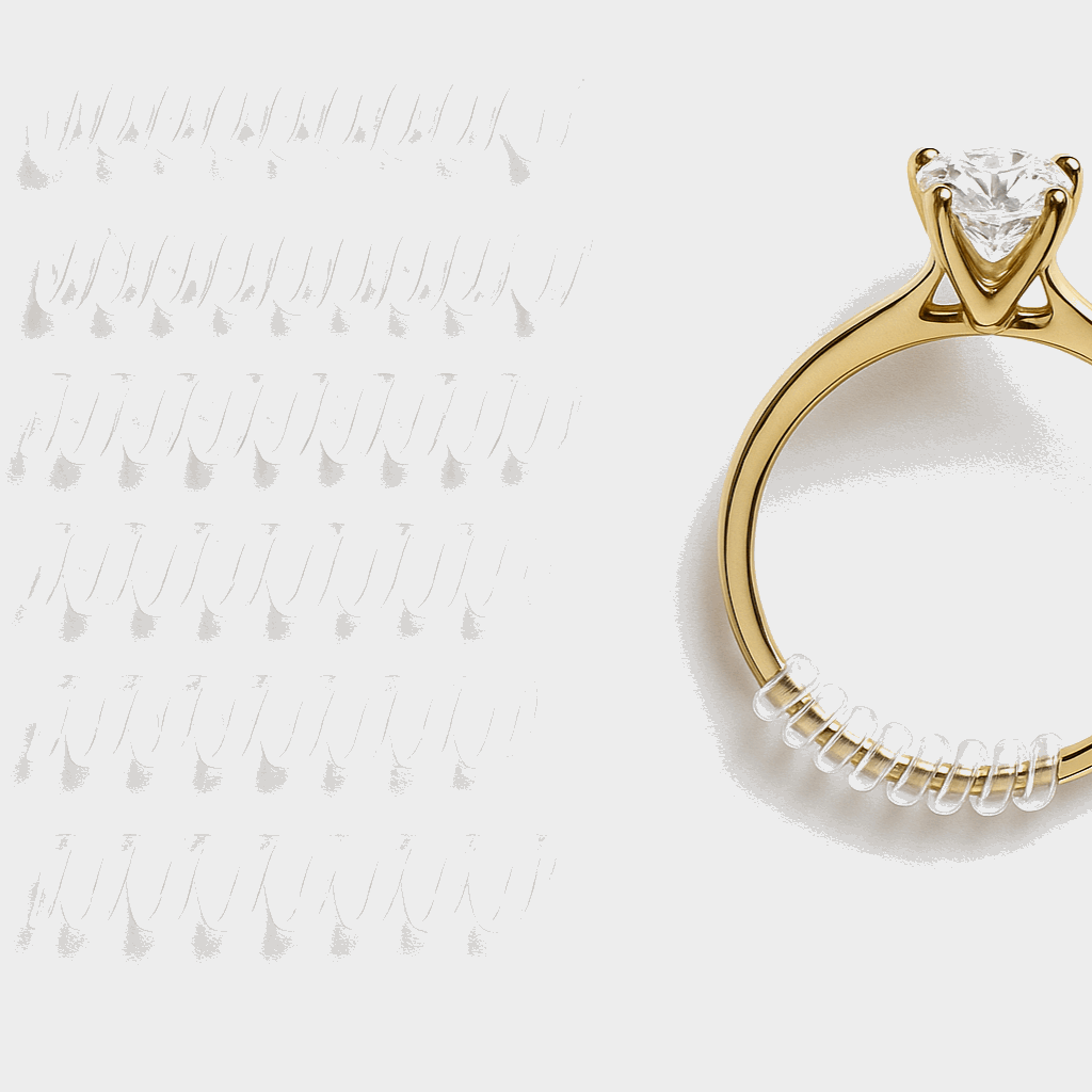   MirrorQuenn  4-Piece Spiral Ring Size Adjuster for Loose Rings (Transparent) Flat 5mm-Round 5mm-Flat 3mm-Round 3mm-Mixed 