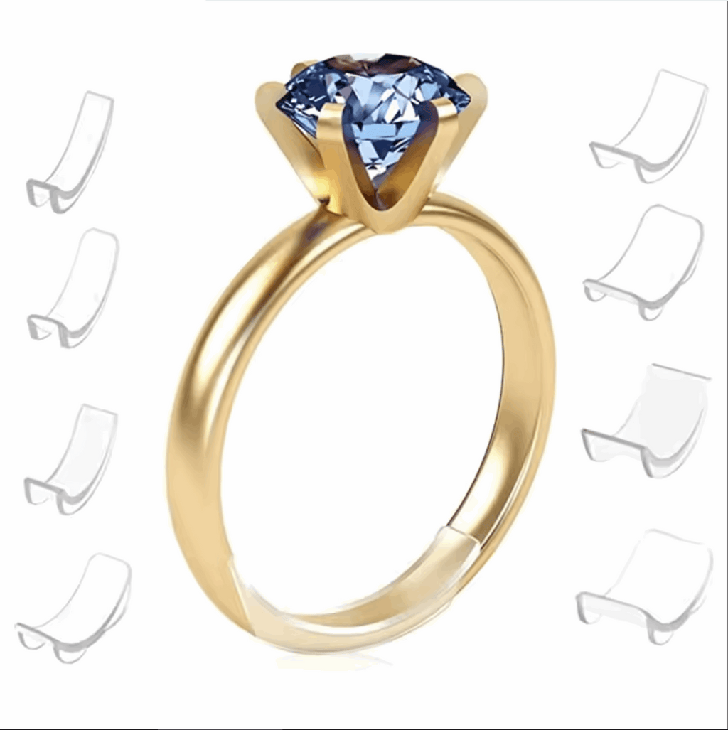   MirrorQuenn  8-Piece Invisible Silicone Ring Size Adjuster for Loose Rings 8 x Sizes 