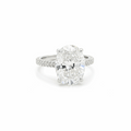   MirrorQuenn  8CT Oval Cut Moissanite Engagement Ring in 925 Silver Full Zircon / 4.5-Full Zircon / 5-Full Zircon / 5.5-Full Zircon / 6-Full Zircon / 6.5 