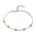   MirrorQuenn  925 Sterling Silver Heart Link Bracelet SCB097 