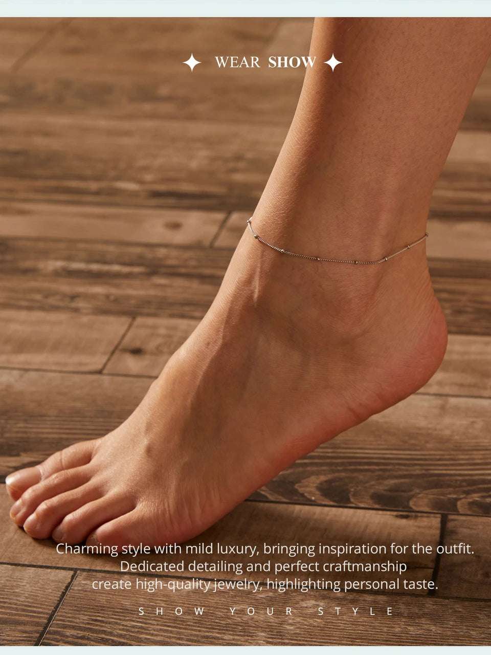 mirrorquenn 925 Sterling Silver Snake Chain Anklet Adjustable Turtle in shop online women's fashion