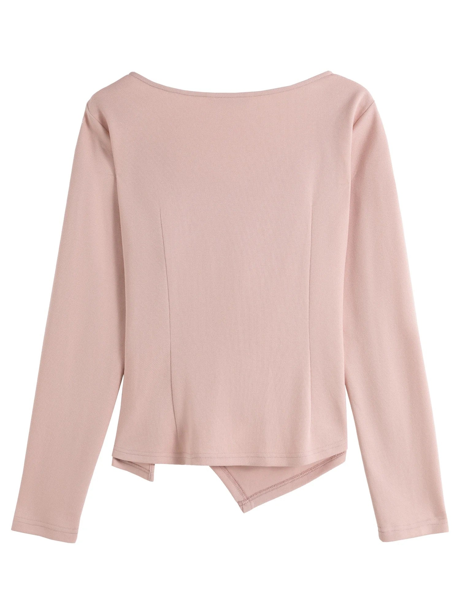 mirrorquenn Asymmetrical Knit Slim Top in shop online women's fashion