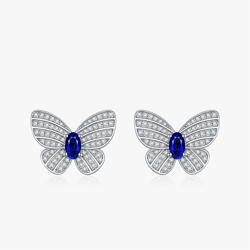   MirrorQuenn earrings Azure Monarch Butterfly Studs Butterfly 