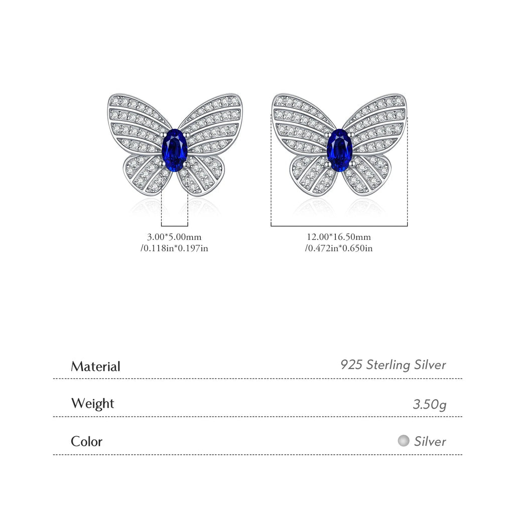   MirrorQuenn earrings Azure Monarch Butterfly Studs Butterfly 
