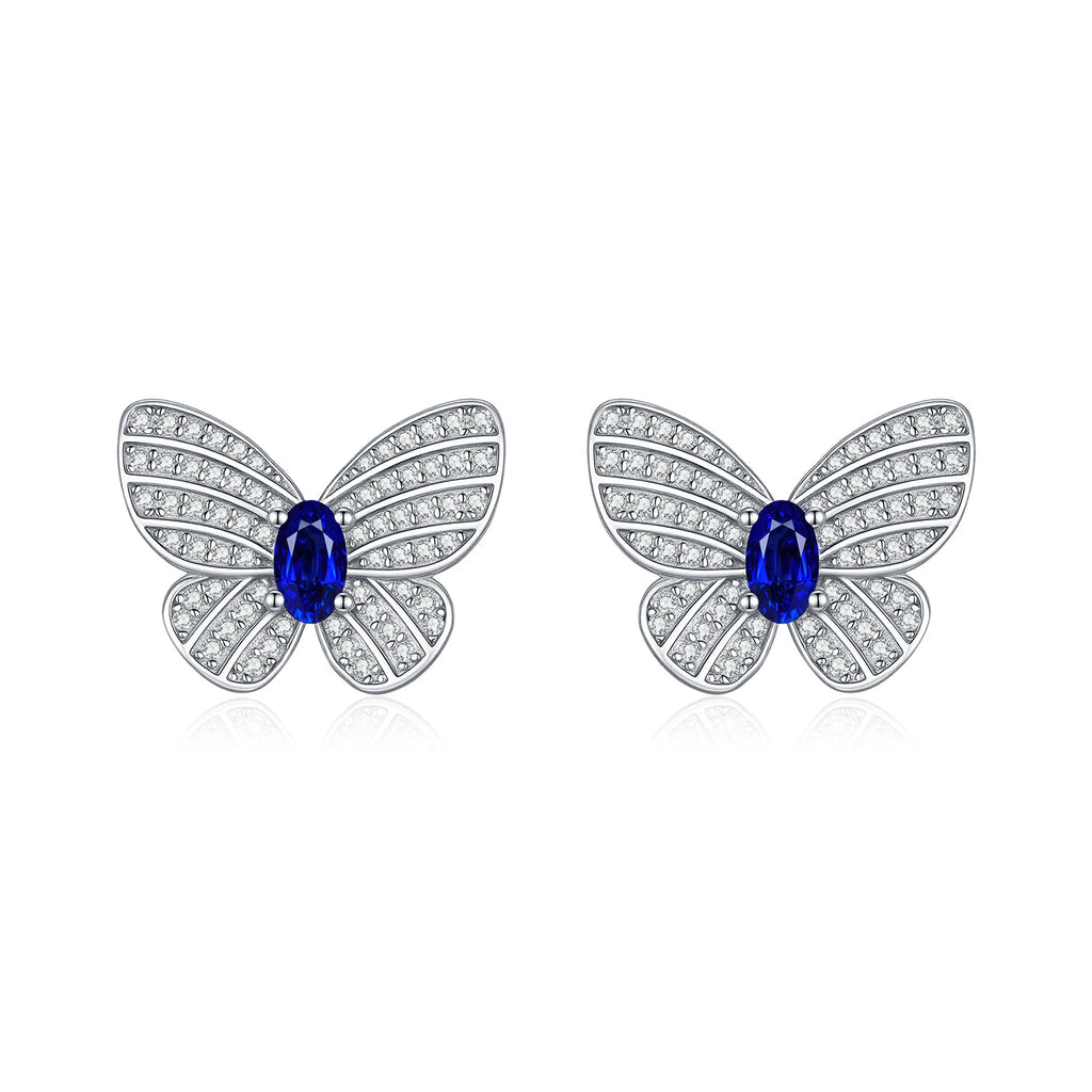   MirrorQuenn earrings Azure Monarch Butterfly Studs Butterfly 