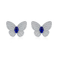   MirrorQuenn earrings Azure Monarch Butterfly Studs Butterfly 