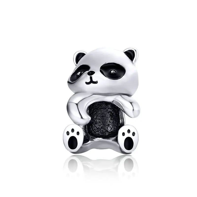   MirrorQuenn  Black Cat Charm Bead cartoon cat-safety chain-cat-panda-black cat 