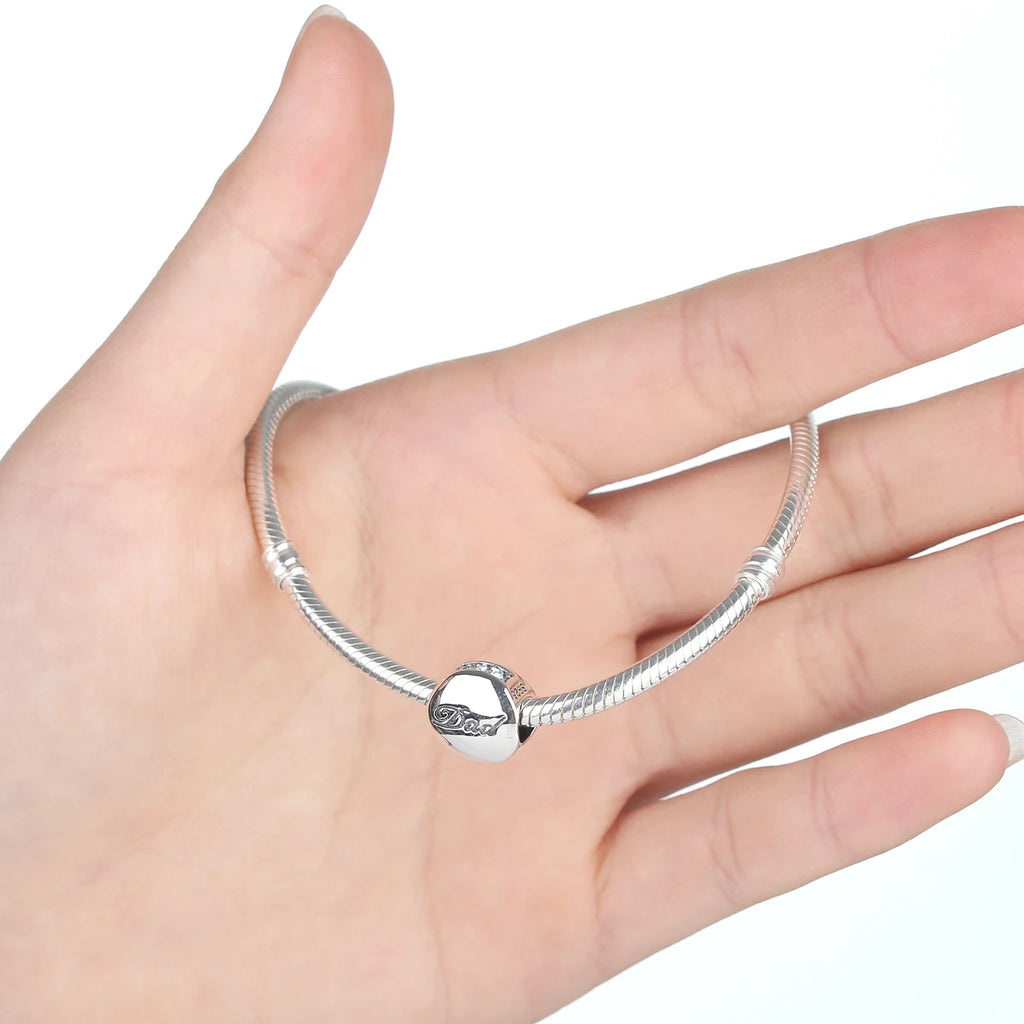   MirrorQuenn  Blue Crystal Family Charm – 925 Sterling Silver Siter-Mother-Dad-Daughter-Best Friend 