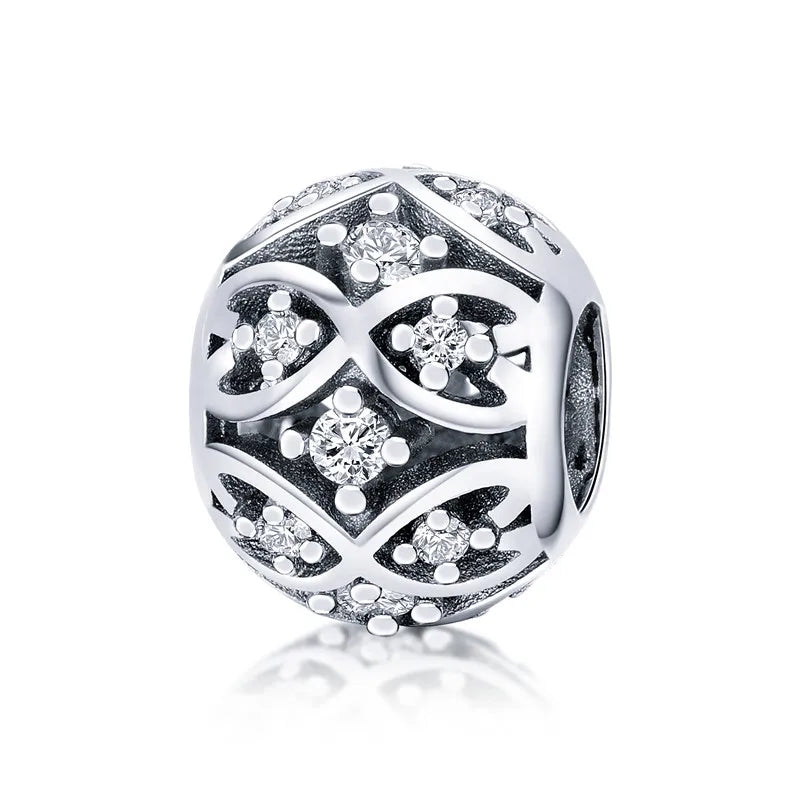   MirrorQuenn  Blue Crystal Family Charm – 925 Sterling Silver Siter-Mother-Dad-Daughter-Best Friend 