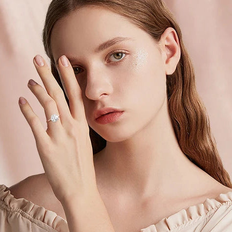   MirrorQuenn  Brilliant Cut Moissanite Heart Sterling Silver Ring 1 carat Moissanite / Rose Gold Color / 5-1 carat Moissanite / Rose Gold Color / 6-1 carat Moissanite / Silver / 9-2 carat Moissanite / Silver / 6-2 carat Moissanite / Silver / 7 