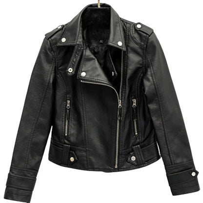 mirrorquenn Chic Leather Jacket in shop online women's fashion