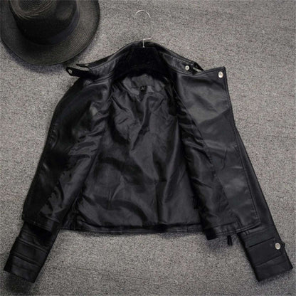 mirrorquenn Chic Leather Jacket in shop online women's fashion