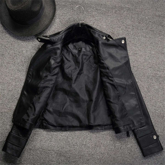 mirrorquenn Chic Leather Jacket in shop online women's fashion