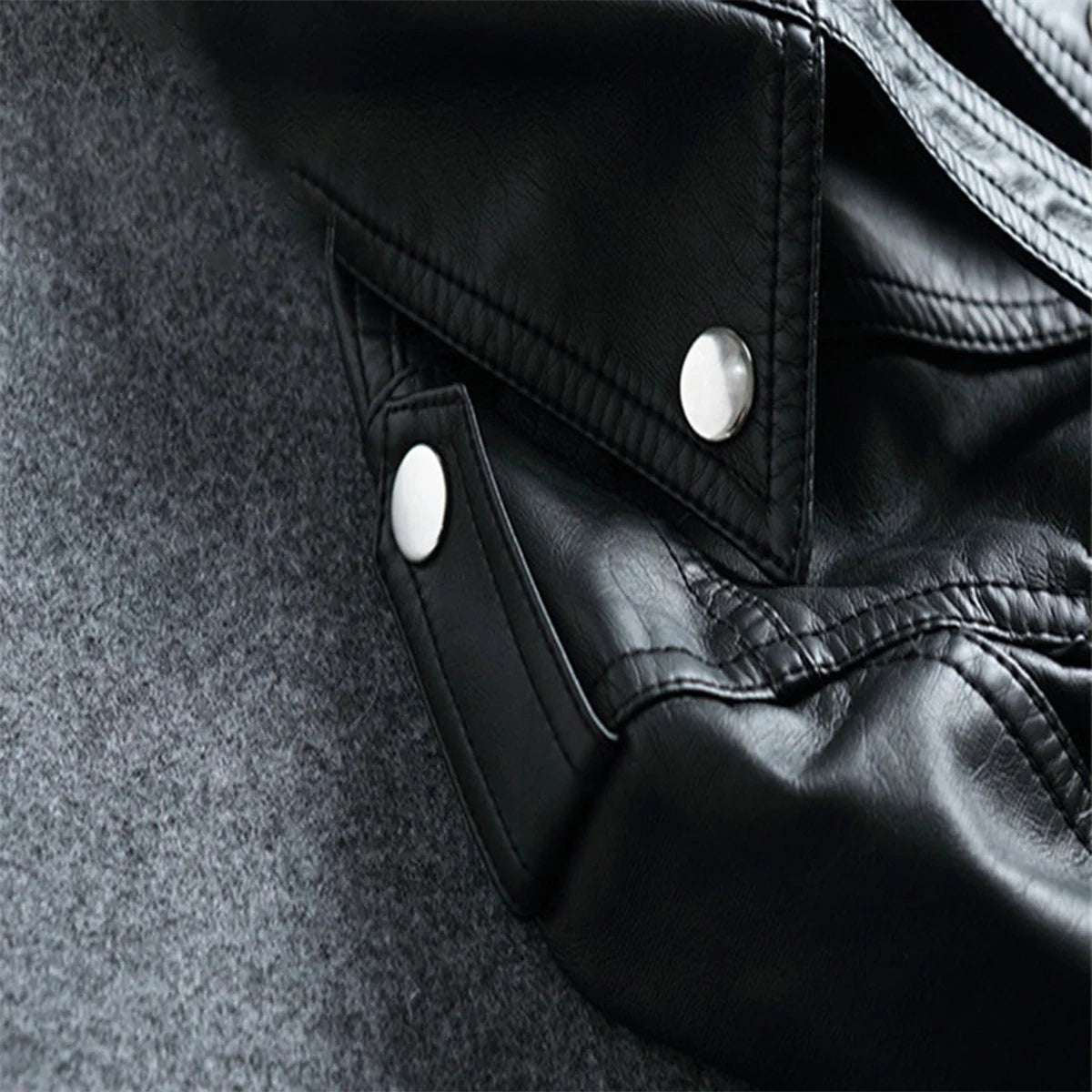 mirrorquenn Chic Leather Jacket in shop online women's fashion