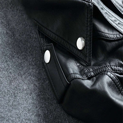 mirrorquenn Chic Leather Jacket in shop online women's fashion
