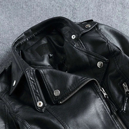 mirrorquenn Chic Leather Jacket in shop online women's fashion