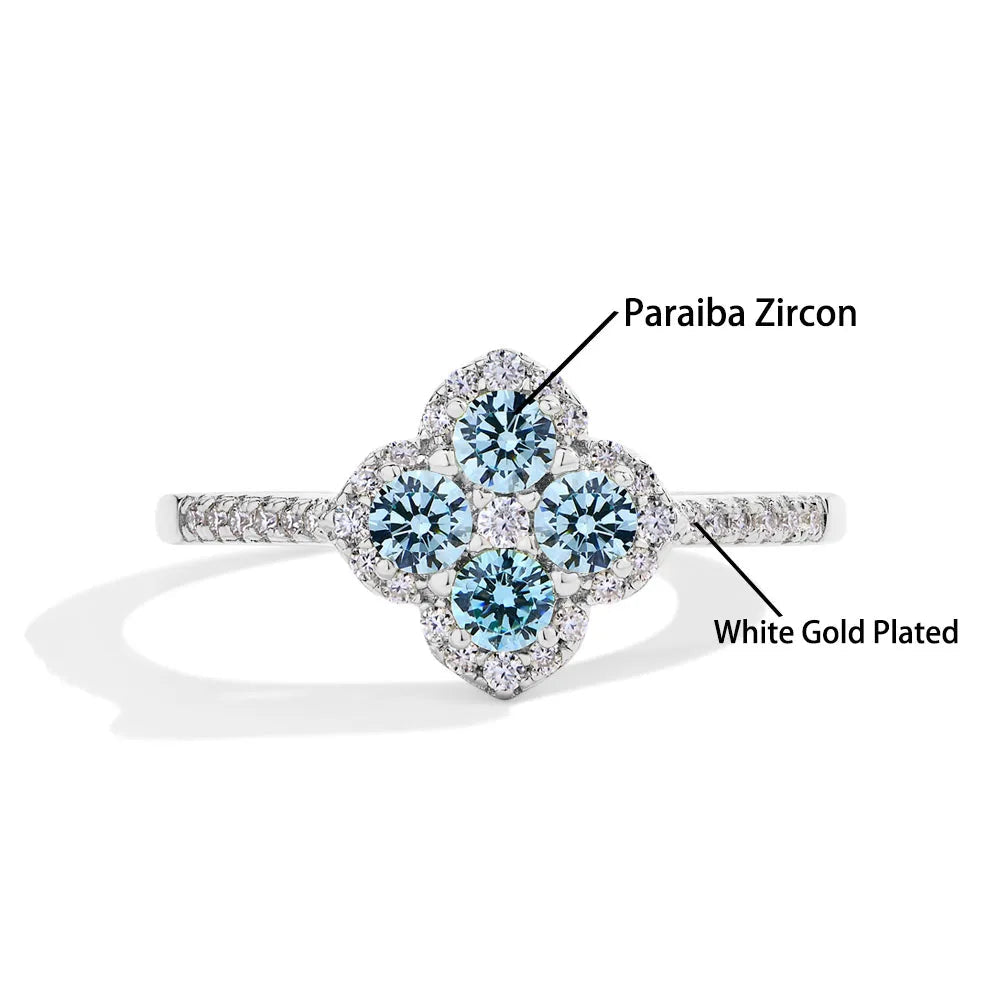   MirrorQuenn  Classic Moissanite Engagement Ring in Sterling Silver 925 Sterling Silver / Paraiba Zircon + White Gold Plated / 4-925 Sterling Silver / Paraiba Zircon + White Gold Plated / 4.5-925 Sterling Silver / Paraiba Zircon + White Gold Plated / 5-925 Sterling Silver / Paraiba Zircon + White Gold Plated / 5.5-925 Sterling Silver / Paraiba Zircon + White Gold Plated / 6 