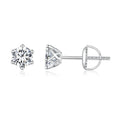   MirrorQuenn  Classic Moissanite Stud Earrings in Sterling Silver Silver 0.5CT X 2-Silver 1.0CT X 2-Gold 1.0CT X 2-Silver 2.0CT X 2-Gold 0.5CT X 2 